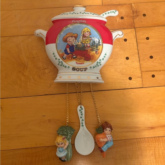 Campbell's Soup Kids Danbury Mint Porcelain Wall Clock 1997 The Campbell Soup Co - Picture 1 of 7
